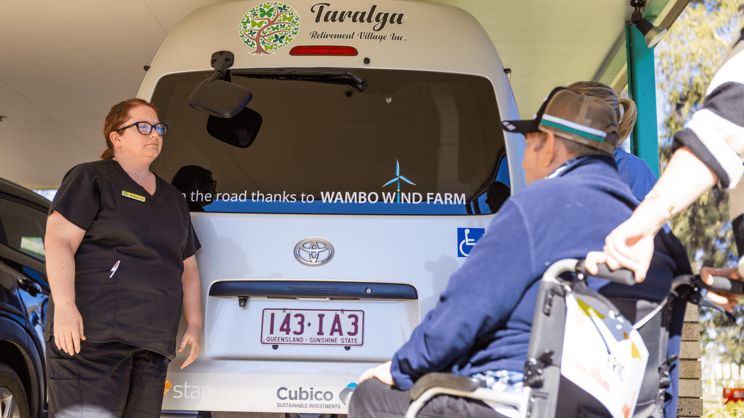 Wambo Wind Farm helps Taralga Retirement Village buy a new accessible van